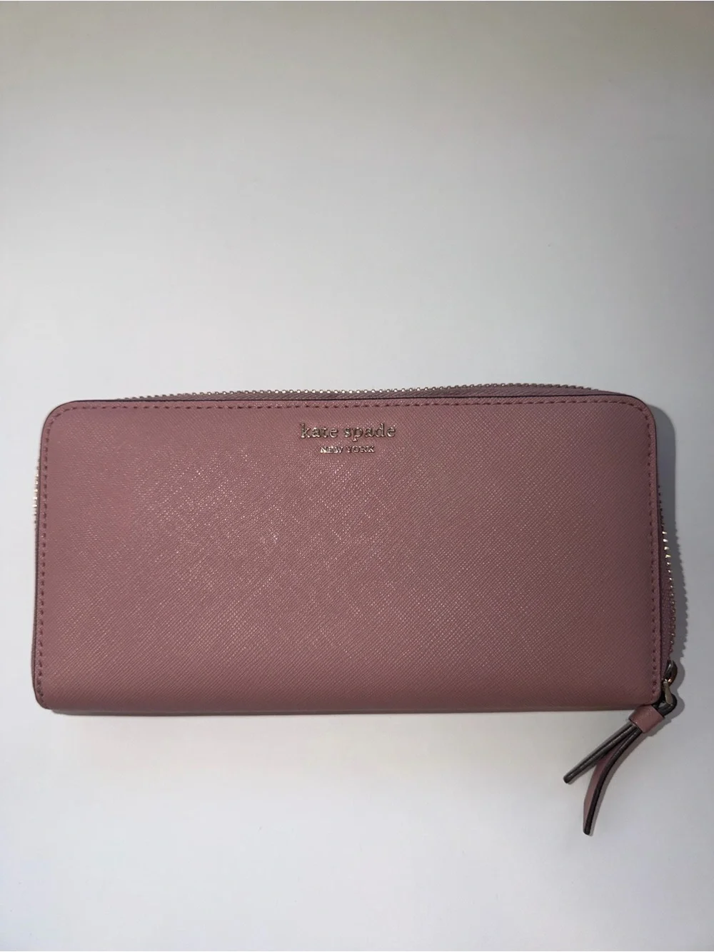 kate spade Dusty Pink Zip-Around Continental Wallet